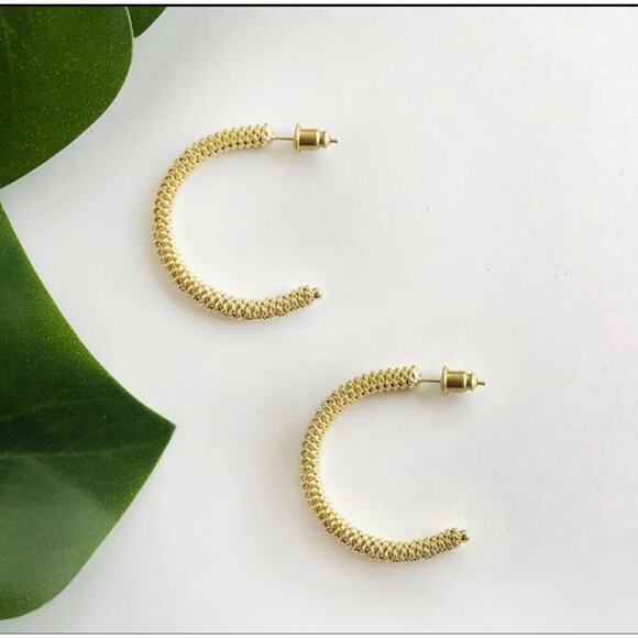 Fair Trade Gold Hoops - Picture 1 of 1